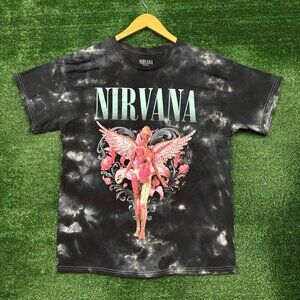 Nirvana In Utero Grunge Band Tie-Dye T-shirt Size Large